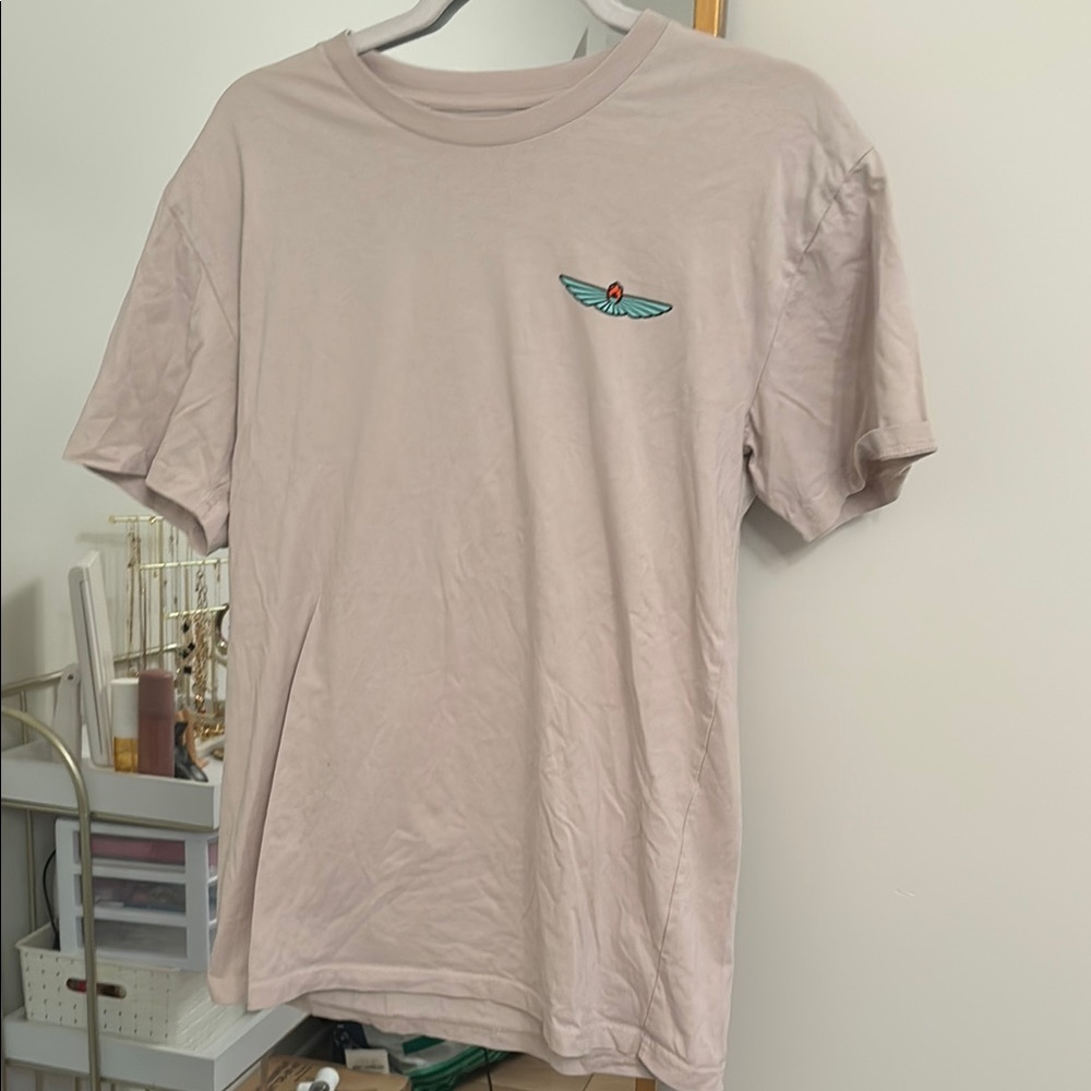 Men's Beige Graphic T-Shirt